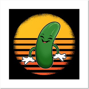 Retro Zucchini Posters and Art